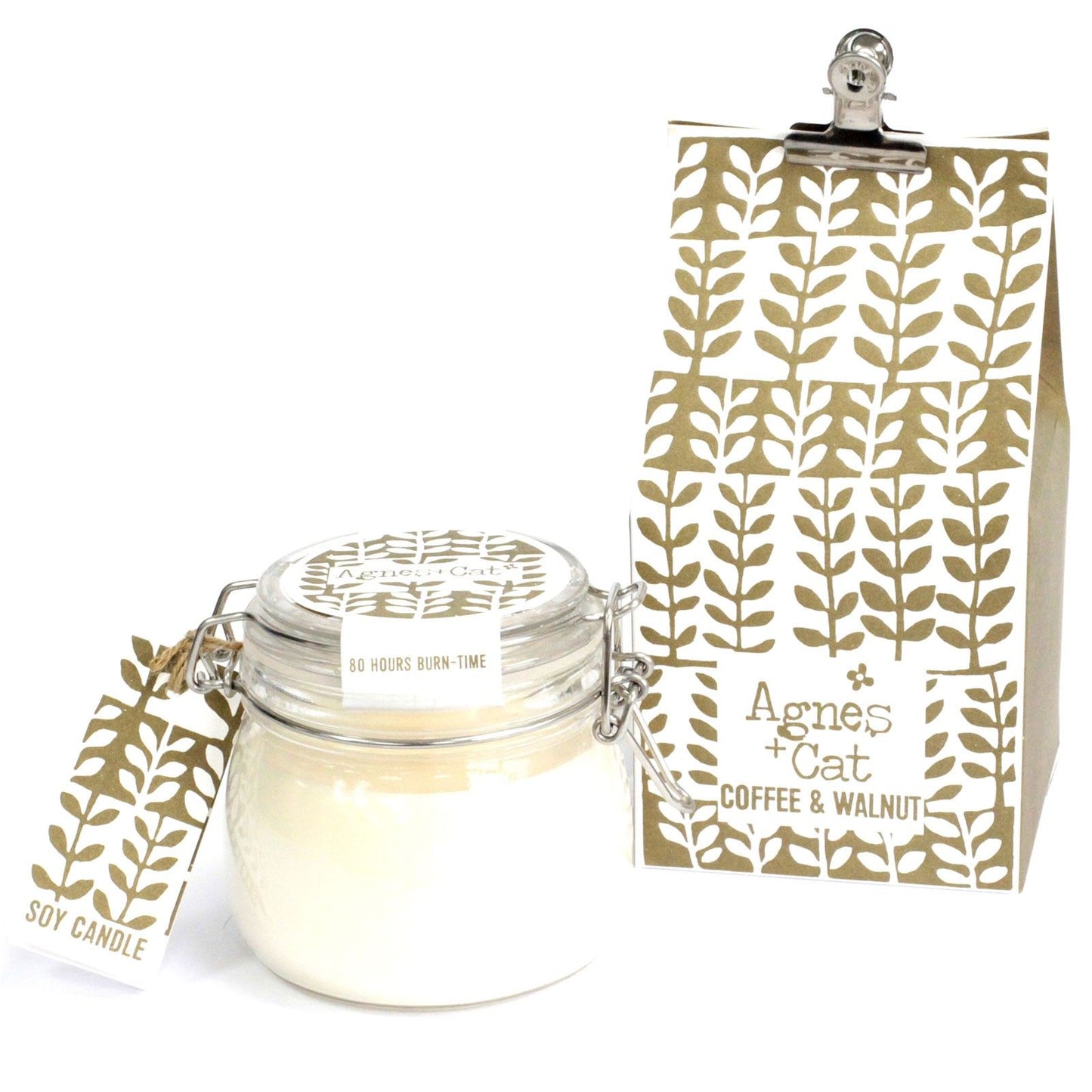 Agnes & Cat Kilner Jar Candle - Coffee and Walnut