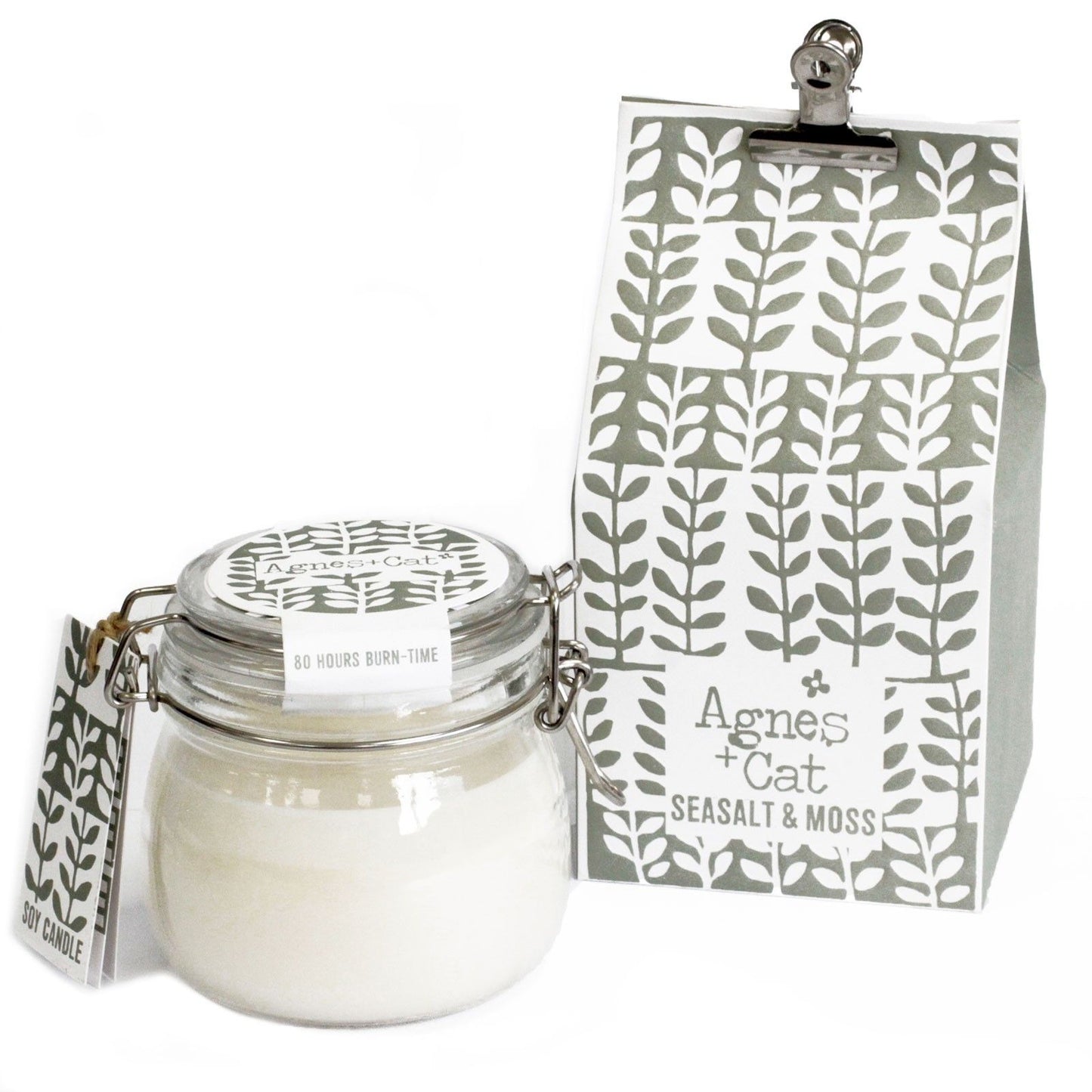 Agnes & Cat Kilner Jar Candle - Seasalt and Moss