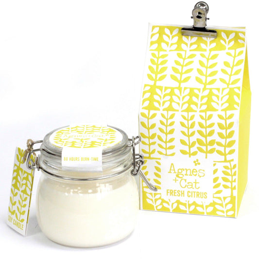 Agnes  & Cat Kilner Jar Candle - Fresh Citrus