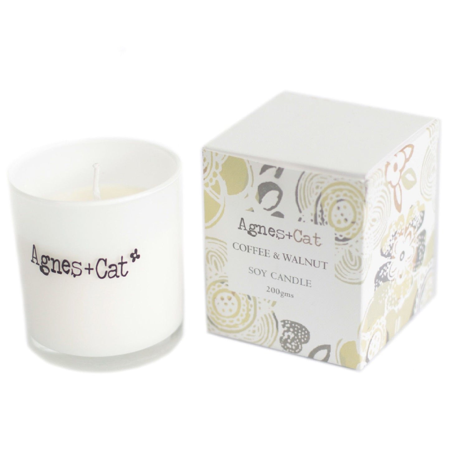 Agnes  & Cat Votive Candle - Coffee and Walnut