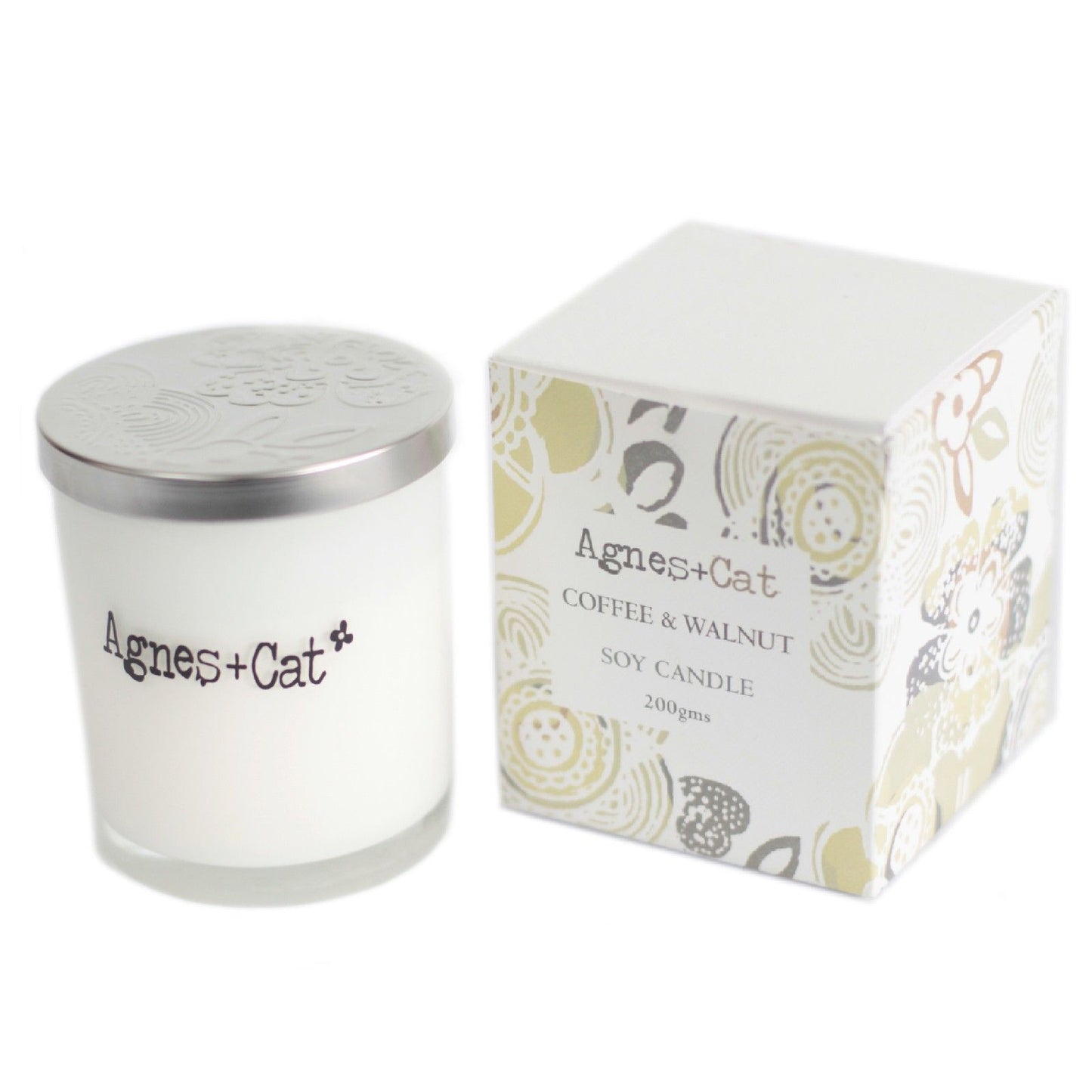Agnes  & Cat Votive Candle - Coffee and Walnut
