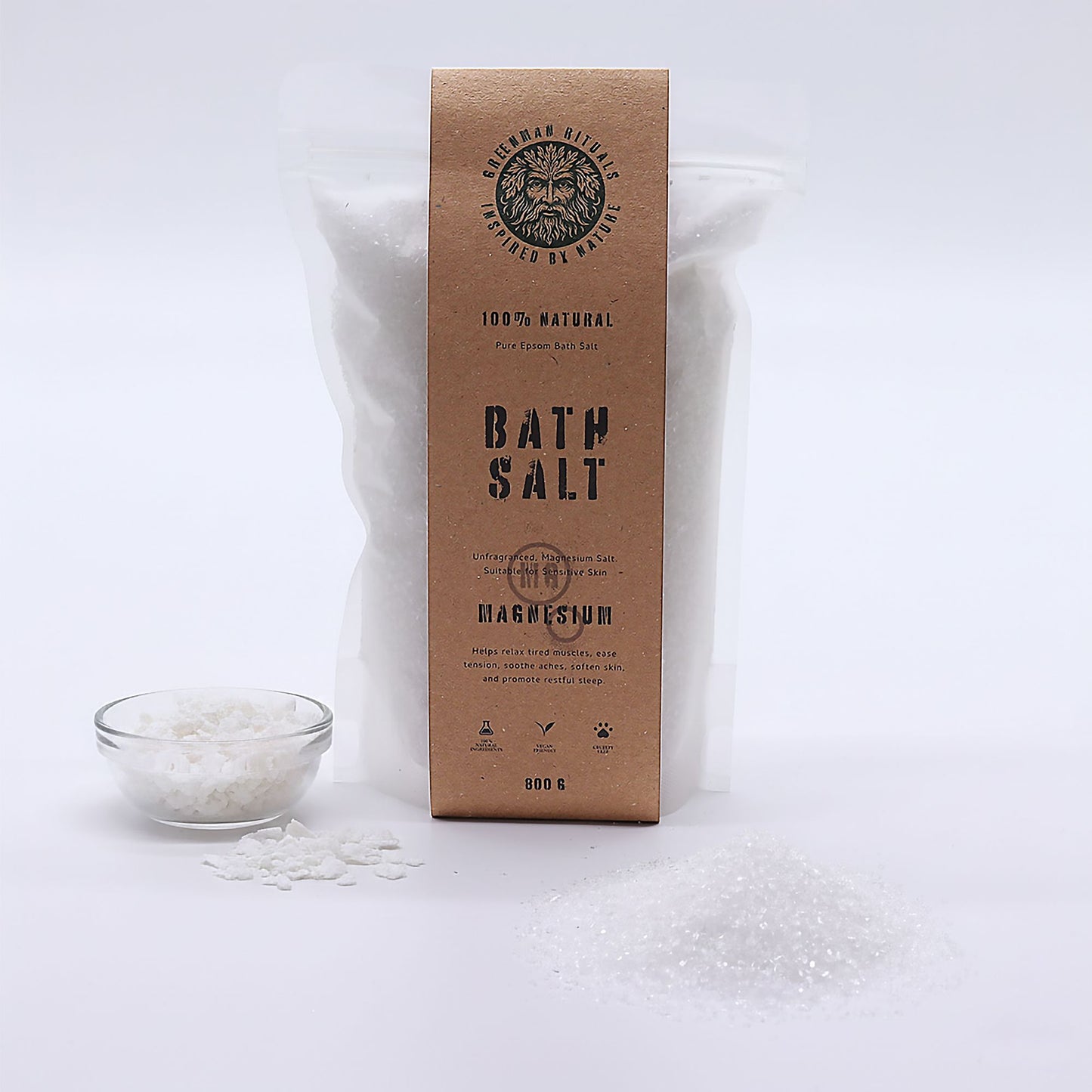 Greenman Rituals Magnesium Epsom Bath Salt  Pure Formula