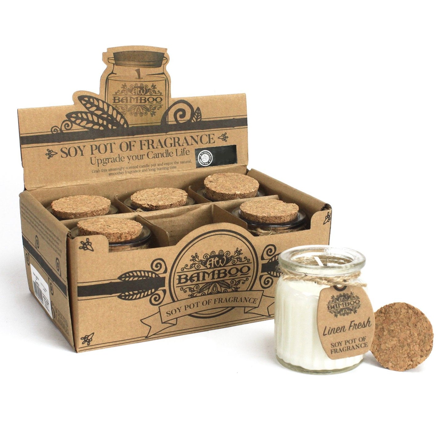 Soy Pot of Fragrance Candles - Linen Fresh