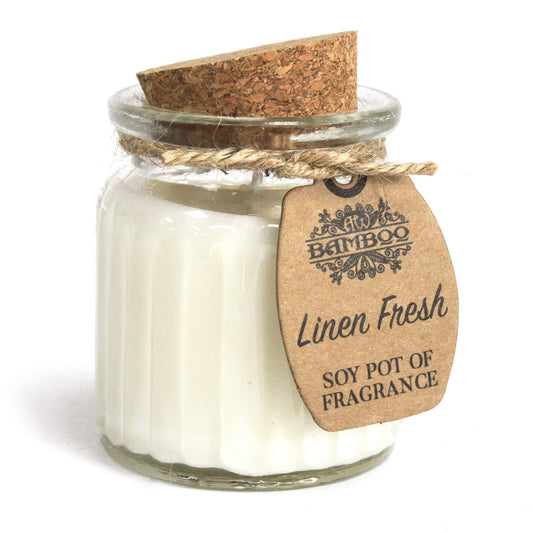 Soy Pot of Fragrance Candles - Linen Fresh