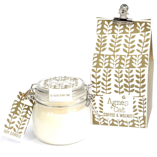 Agnes  & Cat Kilner Jar Candle - Coffee and Walnut