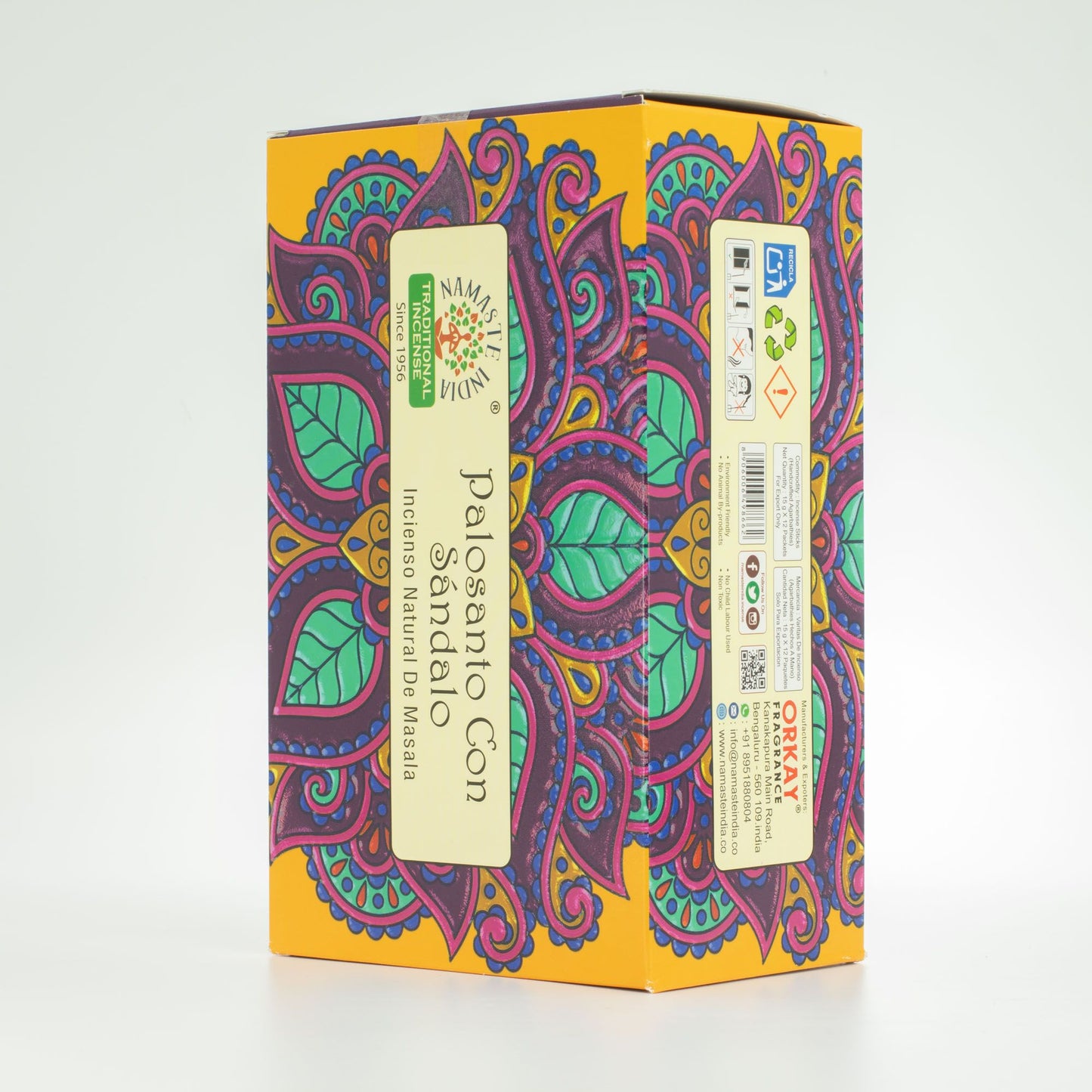 Namaste Mandala Masala Incense - Palo Santo with Sandalwood