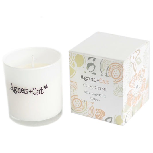 Agnes  & Cat Votive Candle - Clementine