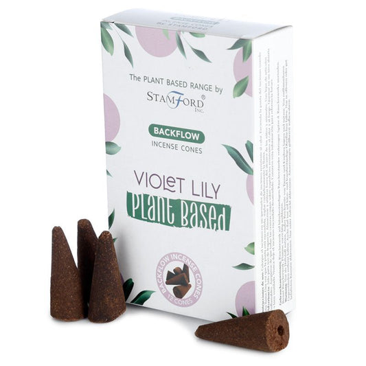 Plant Based Backflow Incense Cones - Violet Lily