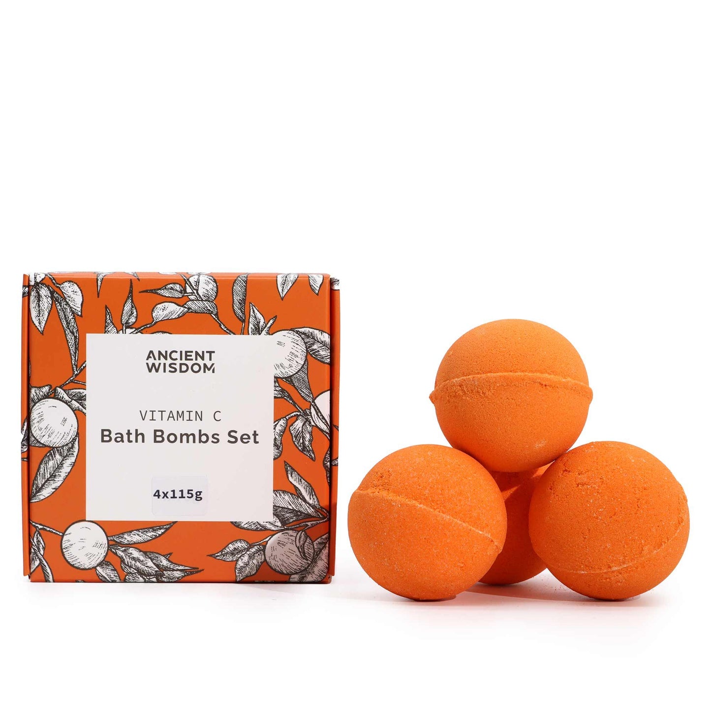 Set of 4 Vitamin C Bath Bombs - Aromatherapy Quartet