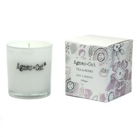 Agnes  & Cat Votive Candle - Tea and Roses
