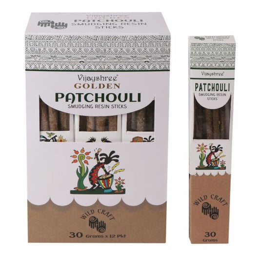 Golden Patchouli Smudging Resin Sticks  30g
