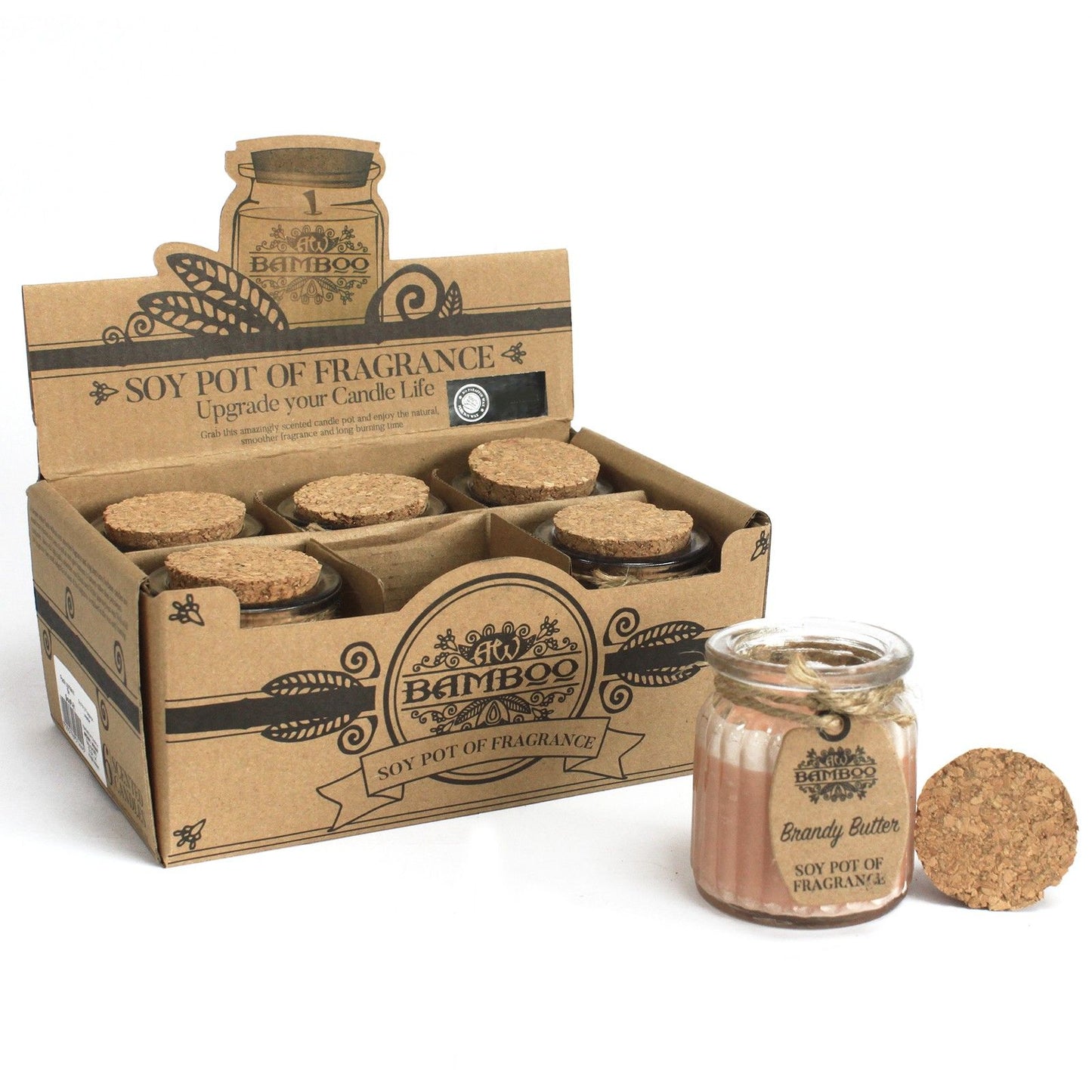 Soy Pot of Fragrance Candles - Brandy Butter
