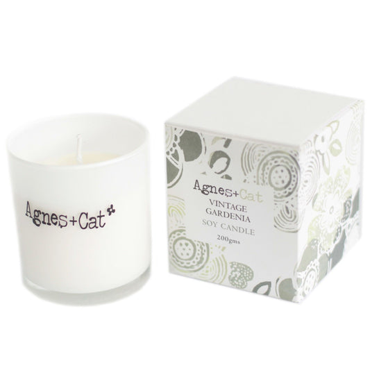 Agnes  & Cat Votive Candle - Vintage Gardenia