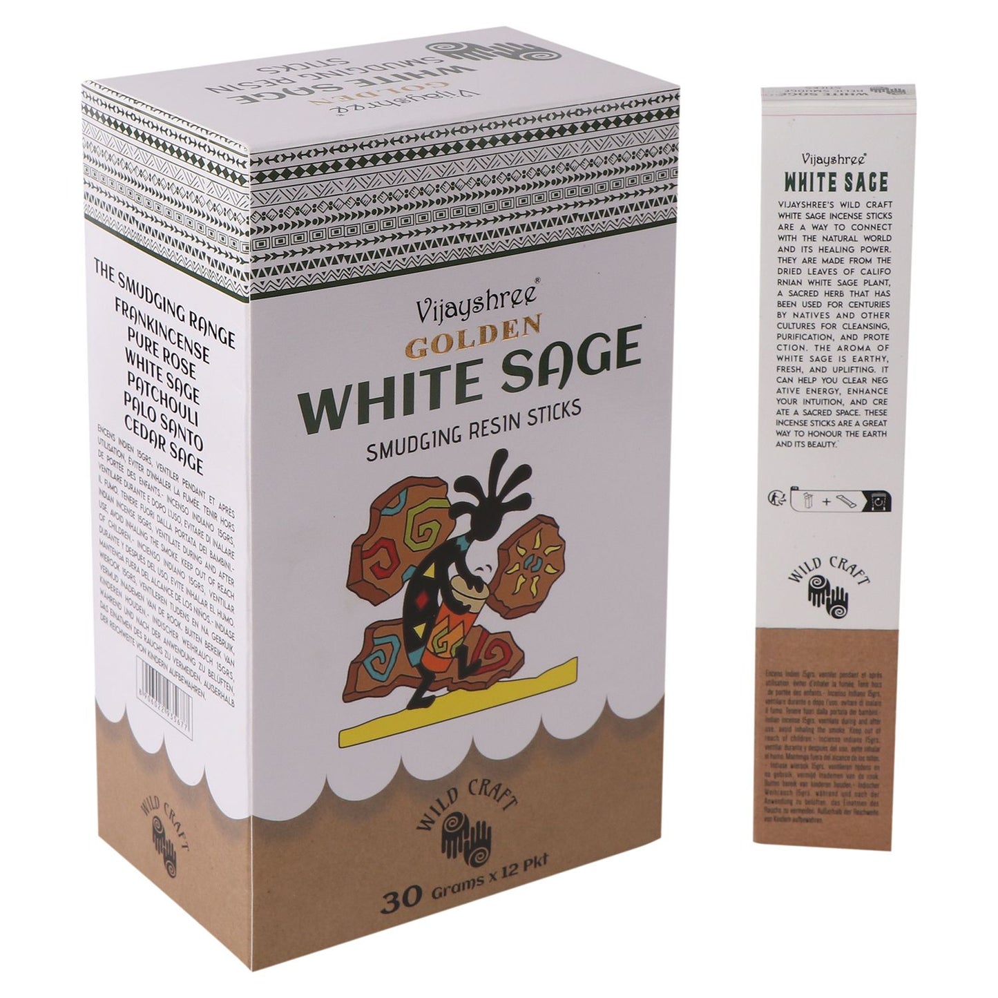 Golden White Sage Smudging Resin Sticks  30g