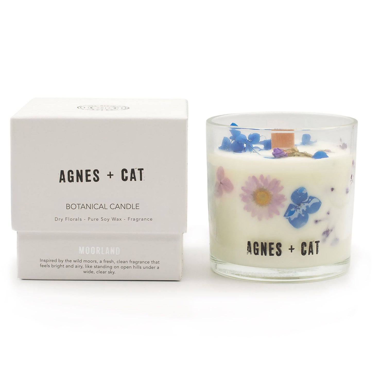 Agnes  & Cat Botanical Soy Wax Candle - Moorland