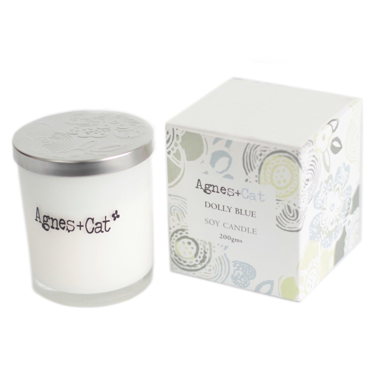 Agnes  & Cat Votive Candle - Dolly Blue