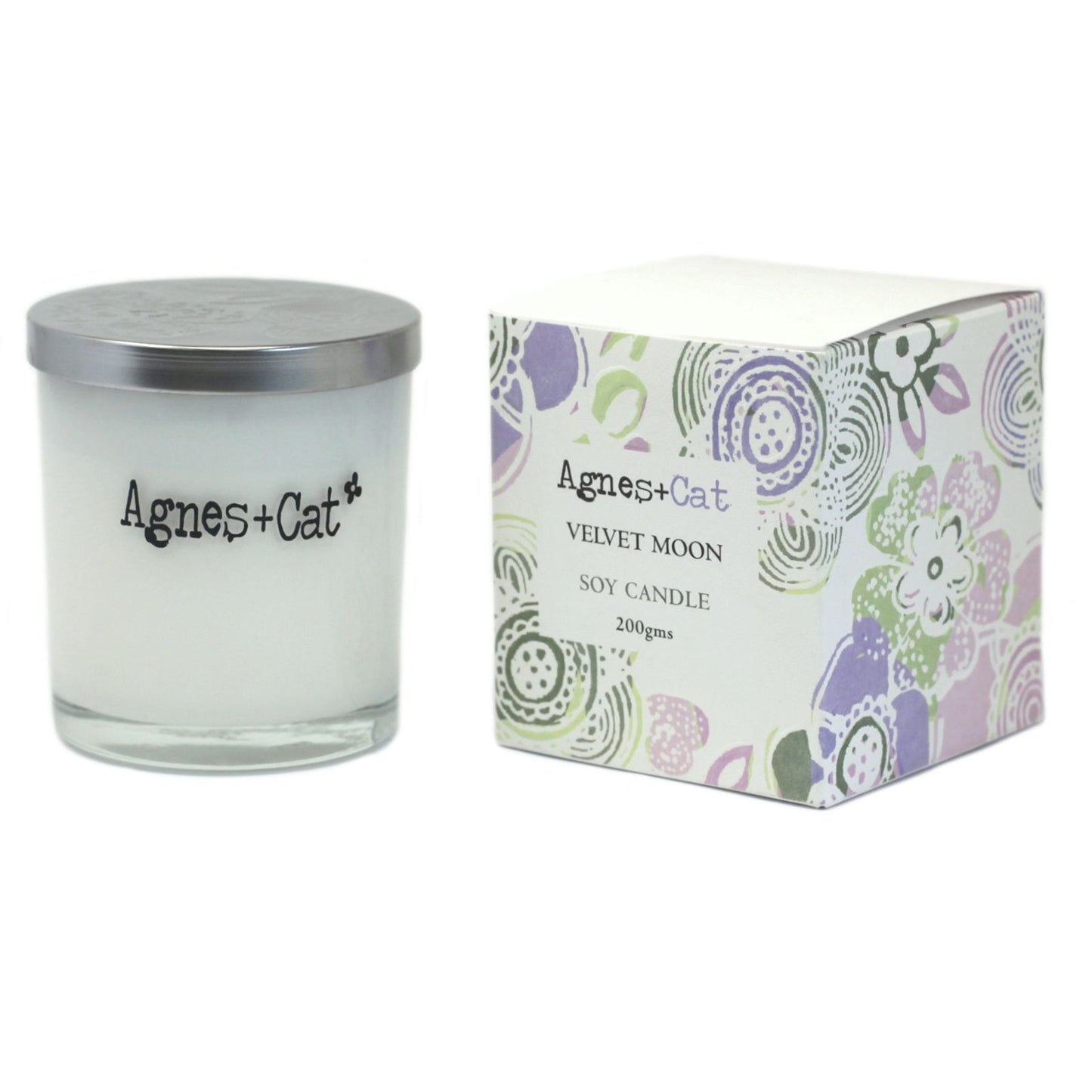 Agnes  & Cat Votive Candle - Velvet Moon