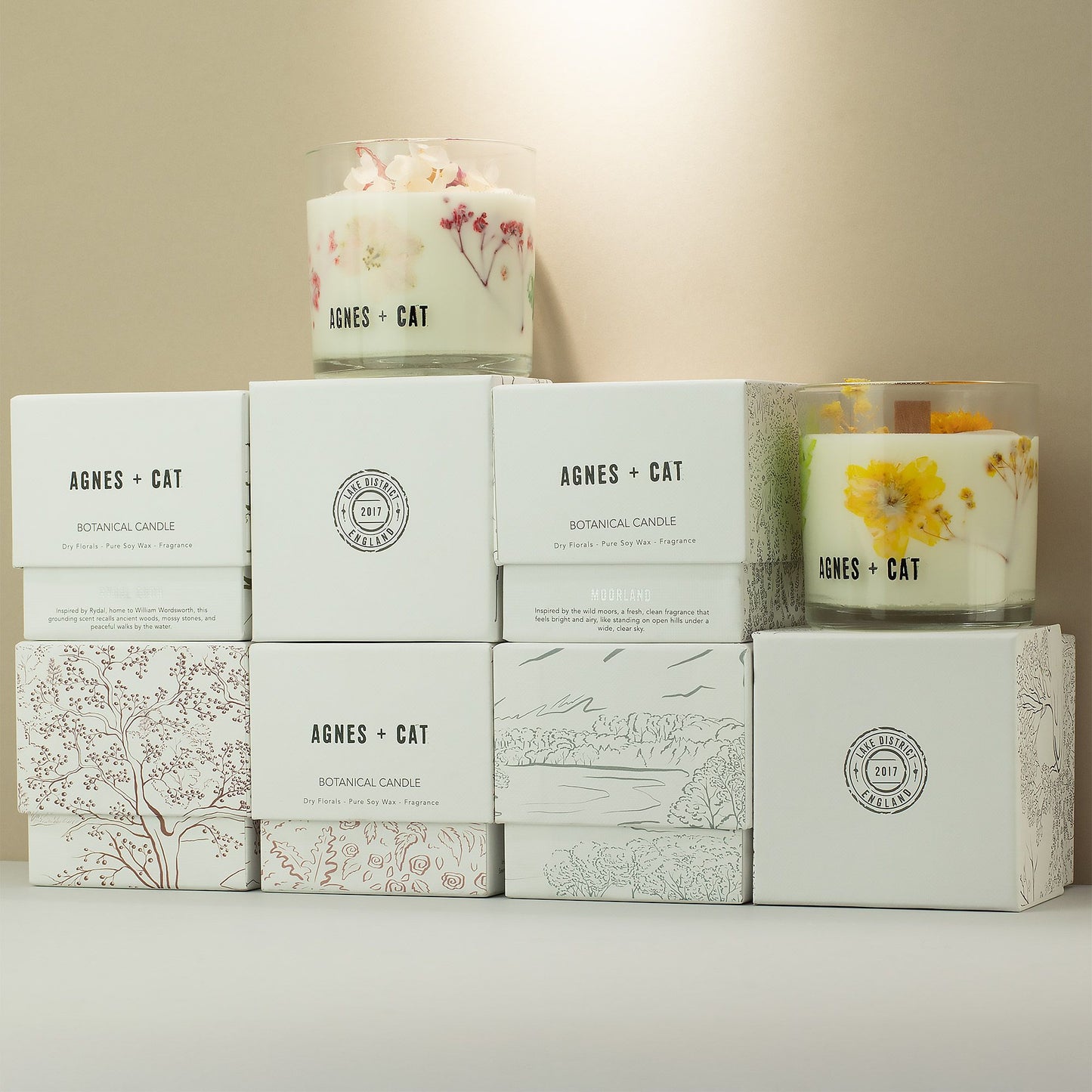 Agnes  & Cat Botanical Soy Wax Candle - Seasalt & Moss