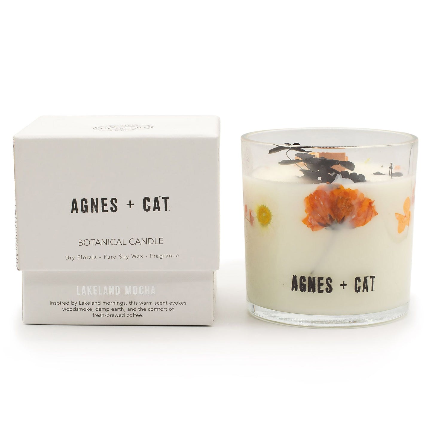 Agnes  & Cat Botanical Soy Wax Candle - Lakeland Mocha
