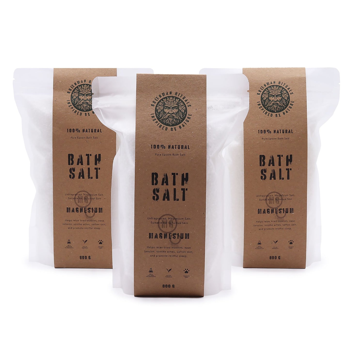 Greenman Rituals Magnesium Epsom Bath Salt  Pure Formula