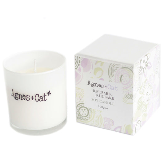 Agnes  & Cat Votive Candle - Rhubarb Rhubarb
