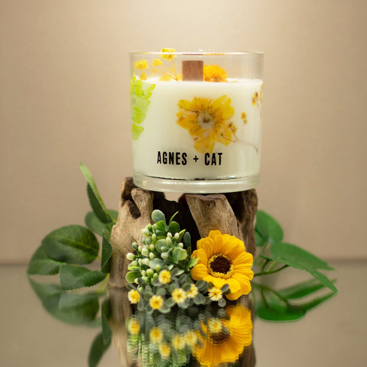 Agnes  & Cat Botanical Soy Wax Candle - Rydal Oudh