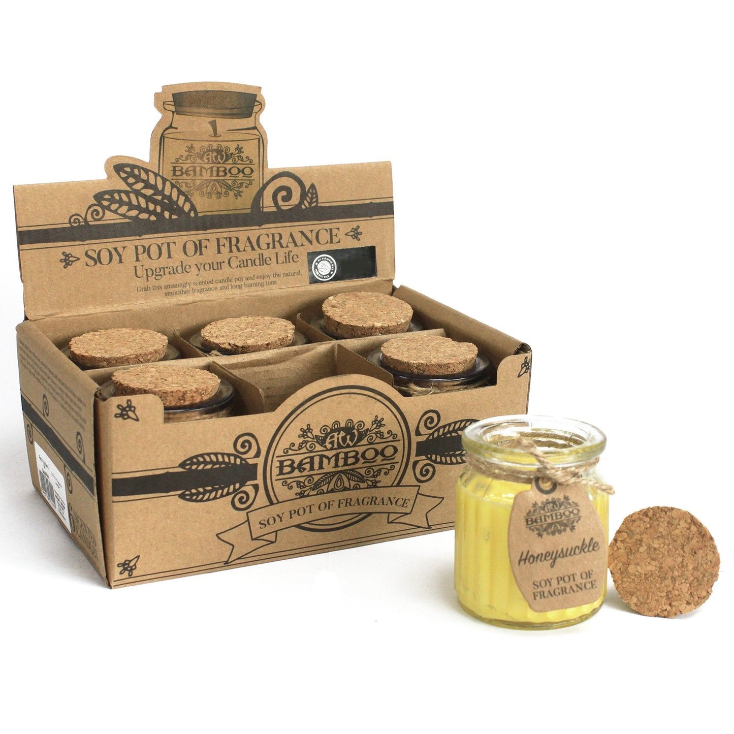 Soy Pot of Fragrance Candles - Honeysuckle