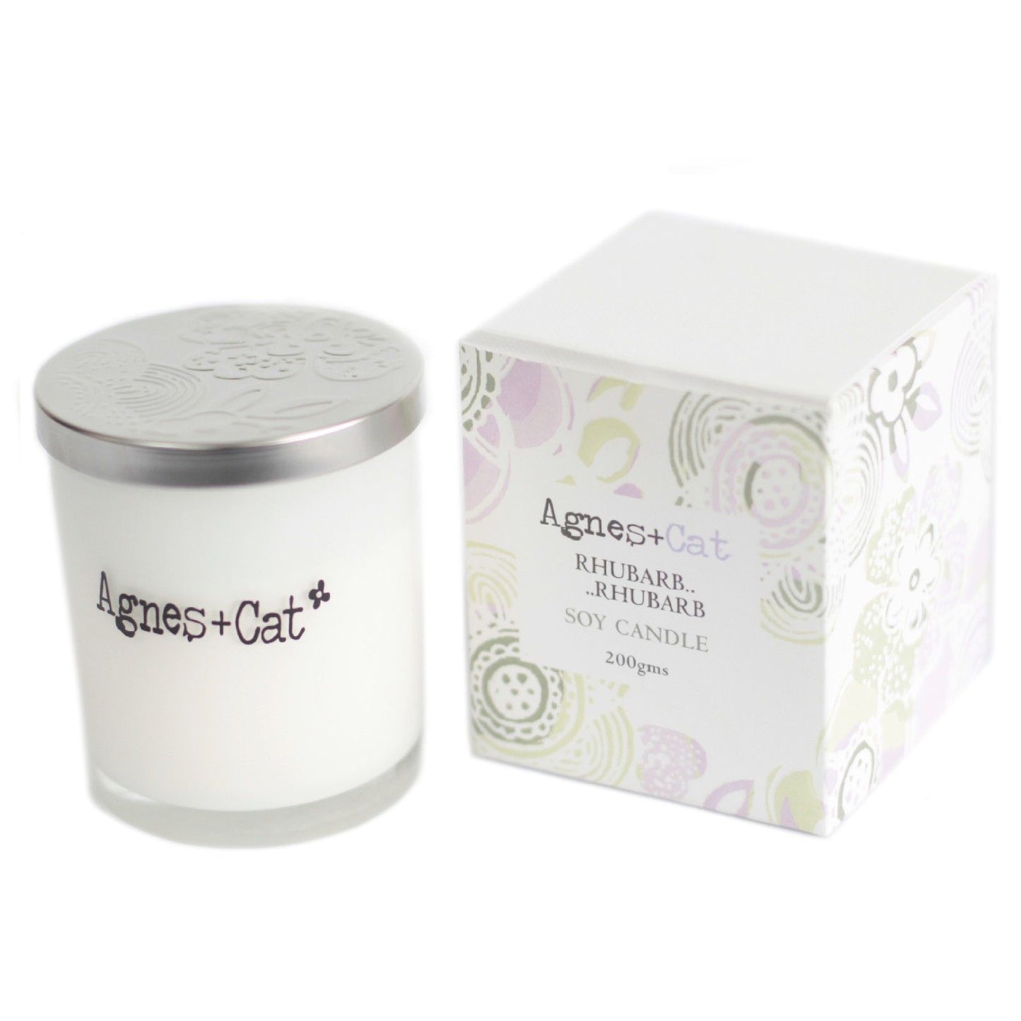 Agnes  & Cat Votive Candle - Rhubarb Rhubarb