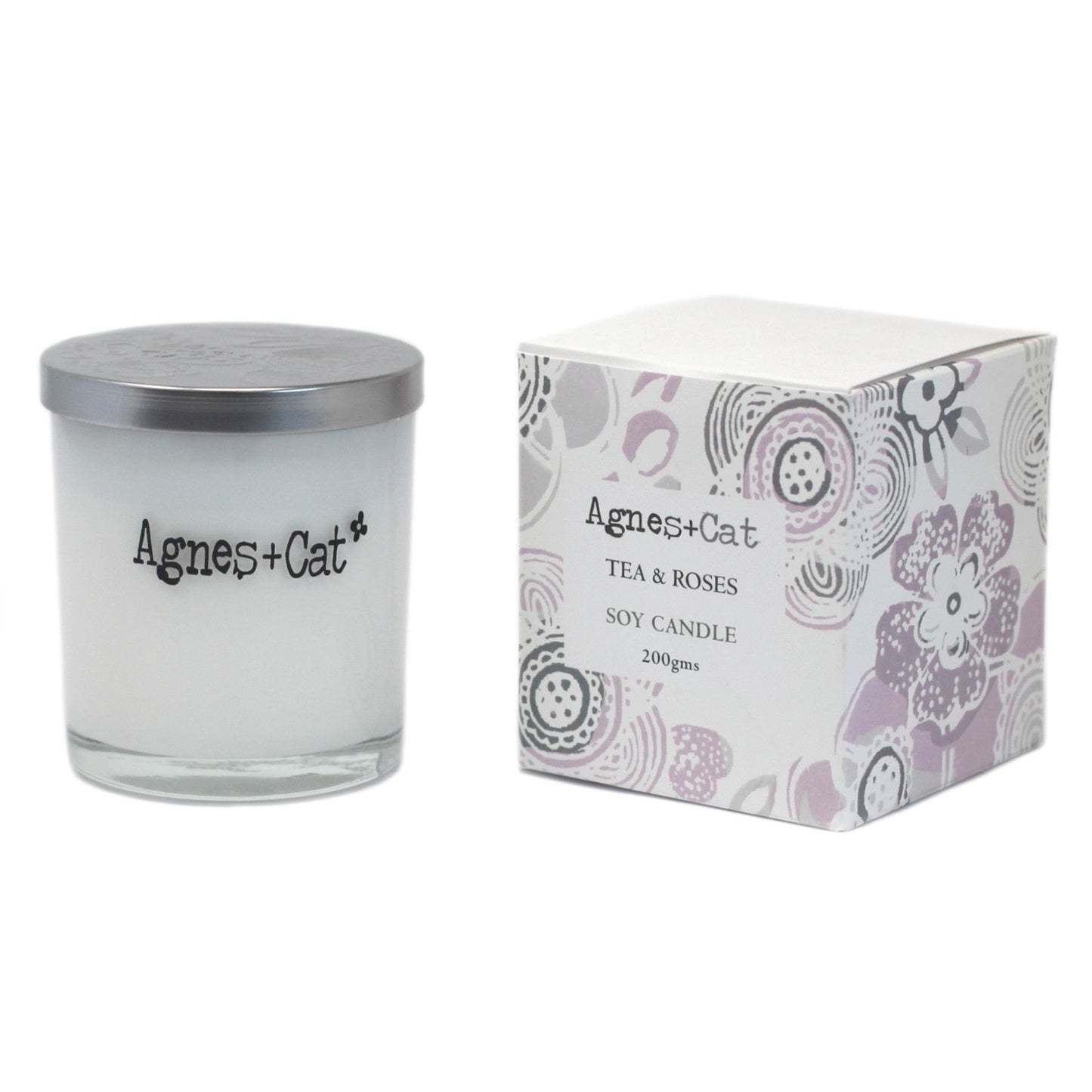 Agnes  & Cat Votive Candle - Tea and Roses
