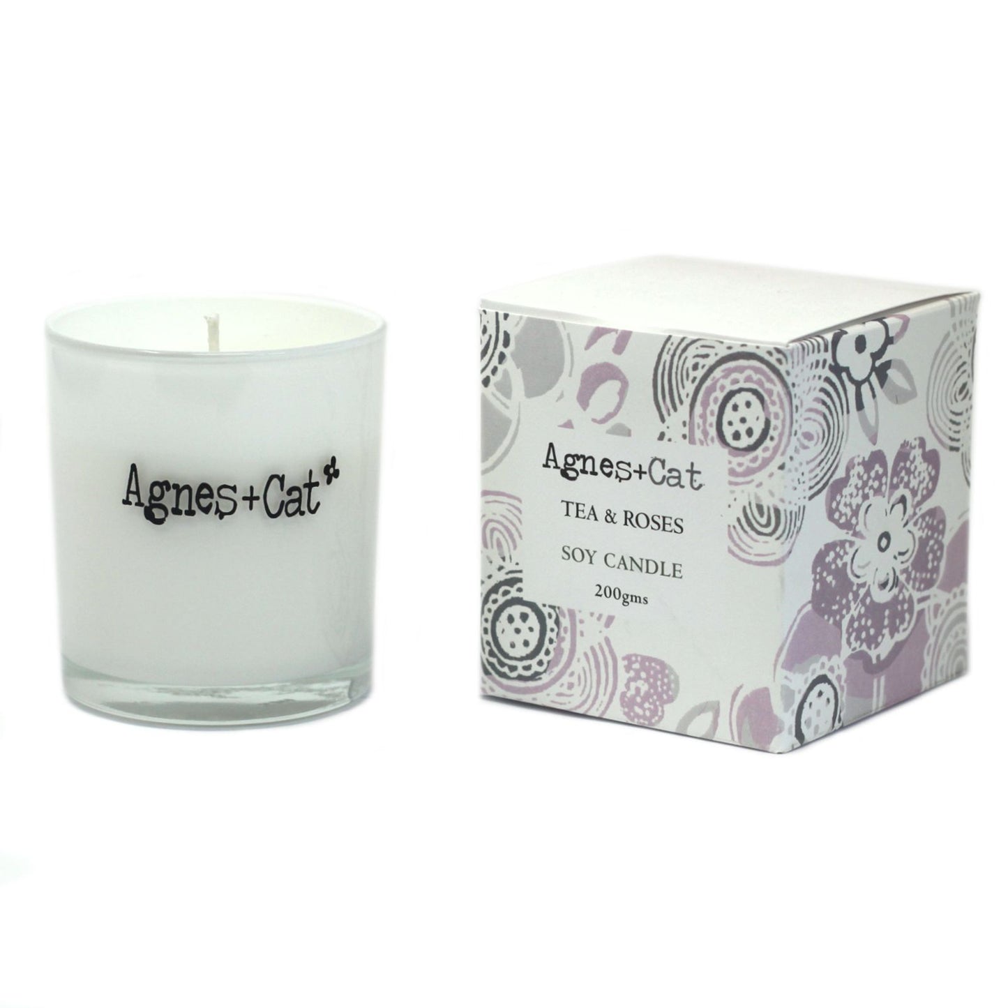 Agnes  & Cat Votive Candle - Tea and Roses