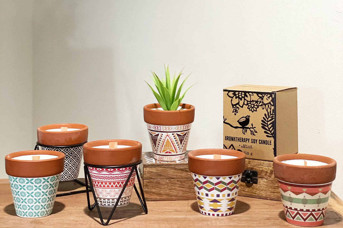 Agnes  & Cat Herb Garden Candles - Mint