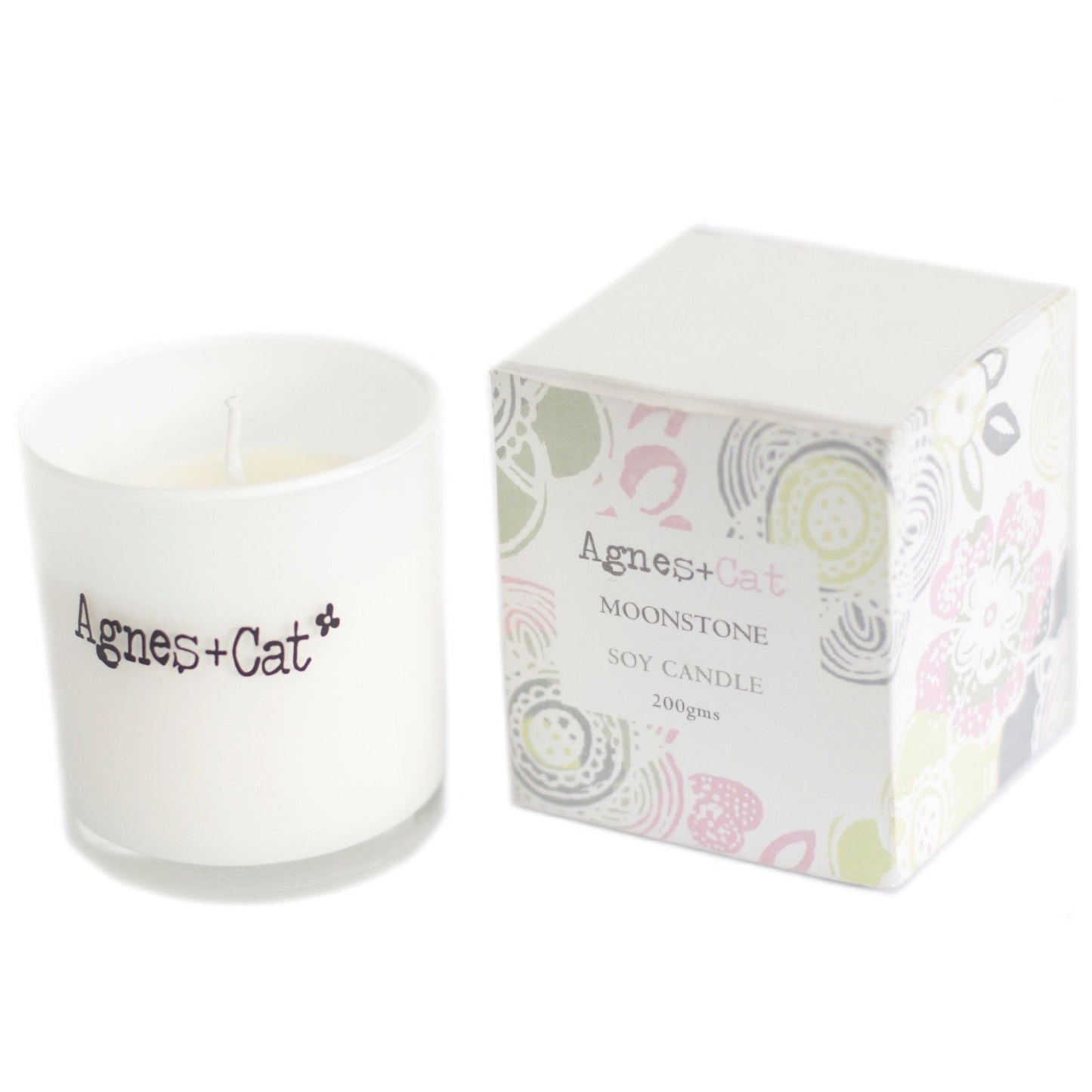 Agnes  & Cat Votive Candle - Moonstone