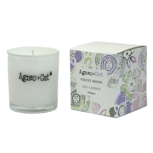 Agnes  & Cat Votive Candle - Velvet Moon