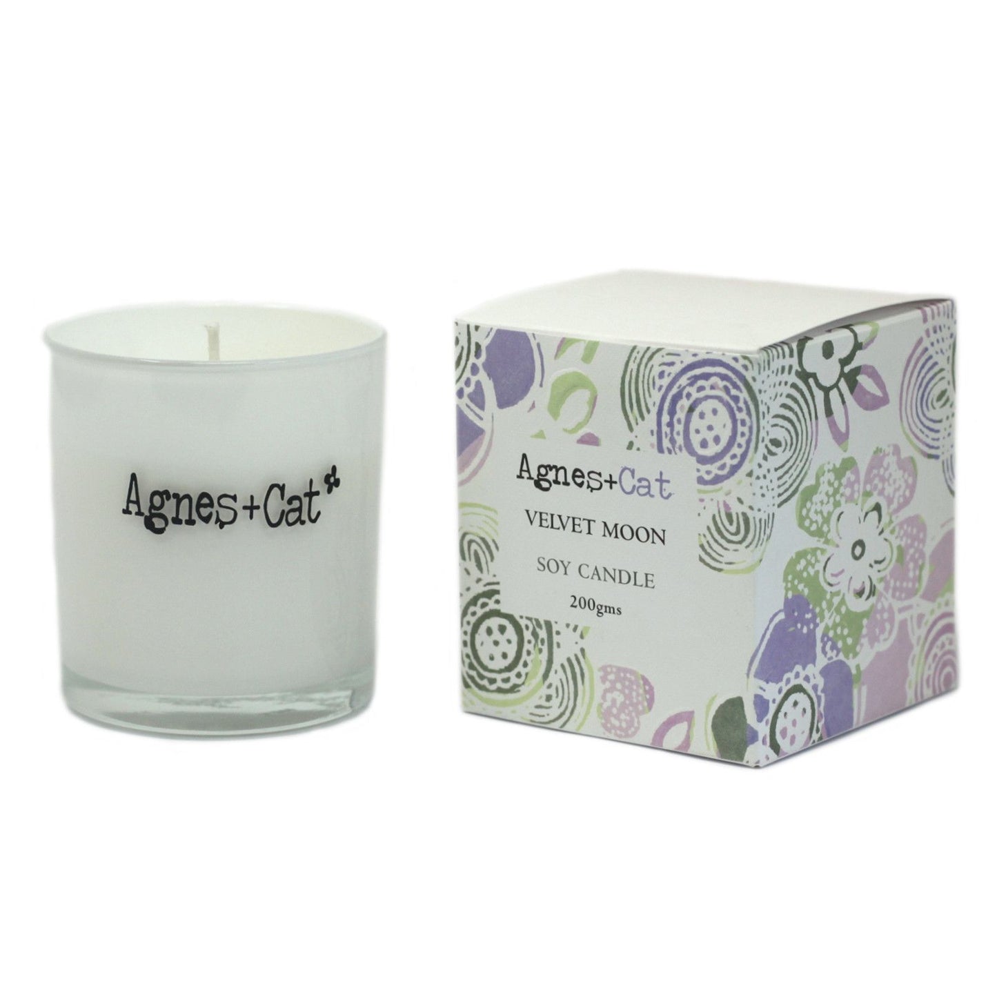 Agnes  & Cat Votive Candle - Velvet Moon