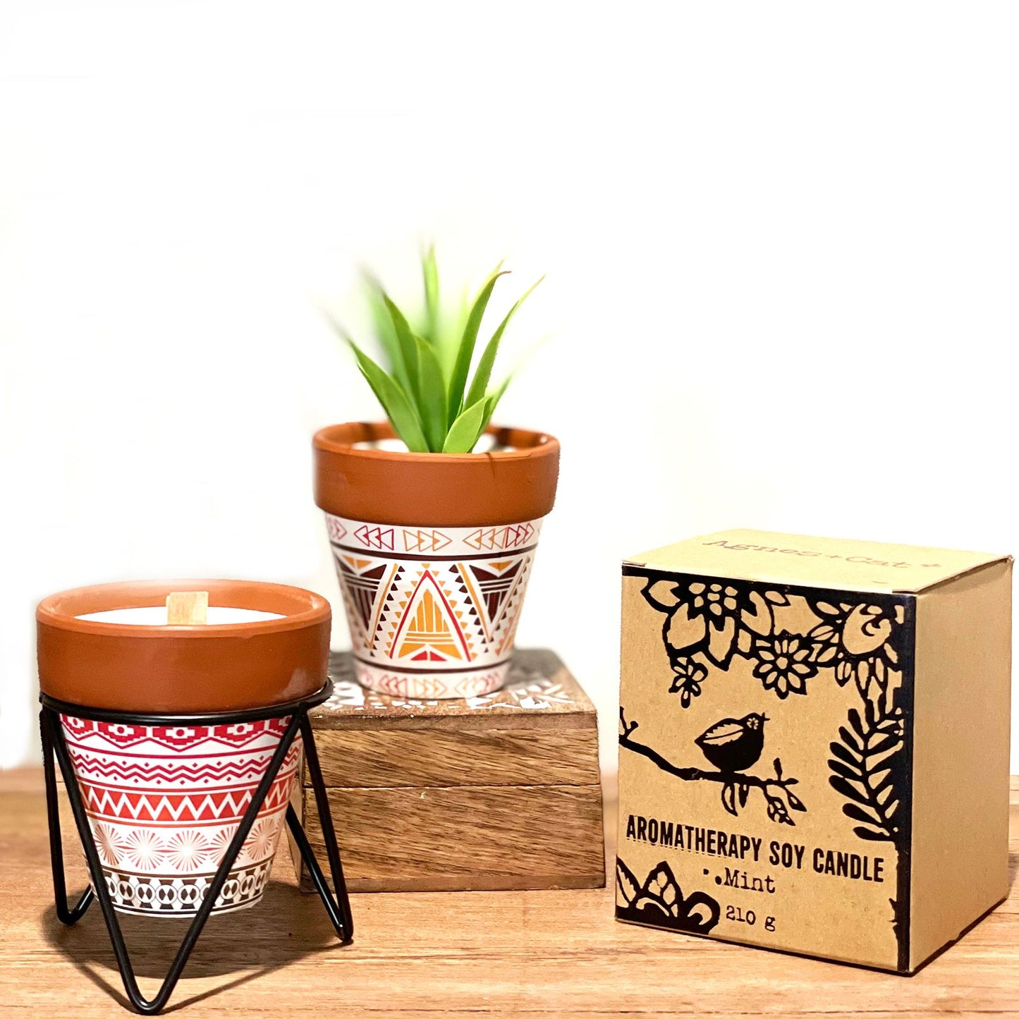 Agnes  & Cat Herb Garden Candles - Mint