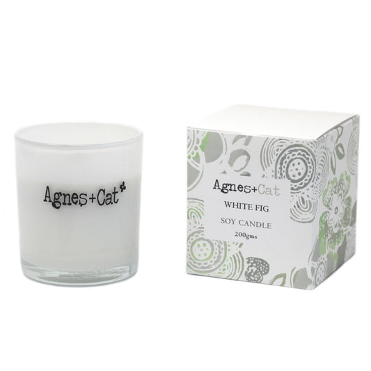 Agnes  & Cat Votive Candle - White Fig