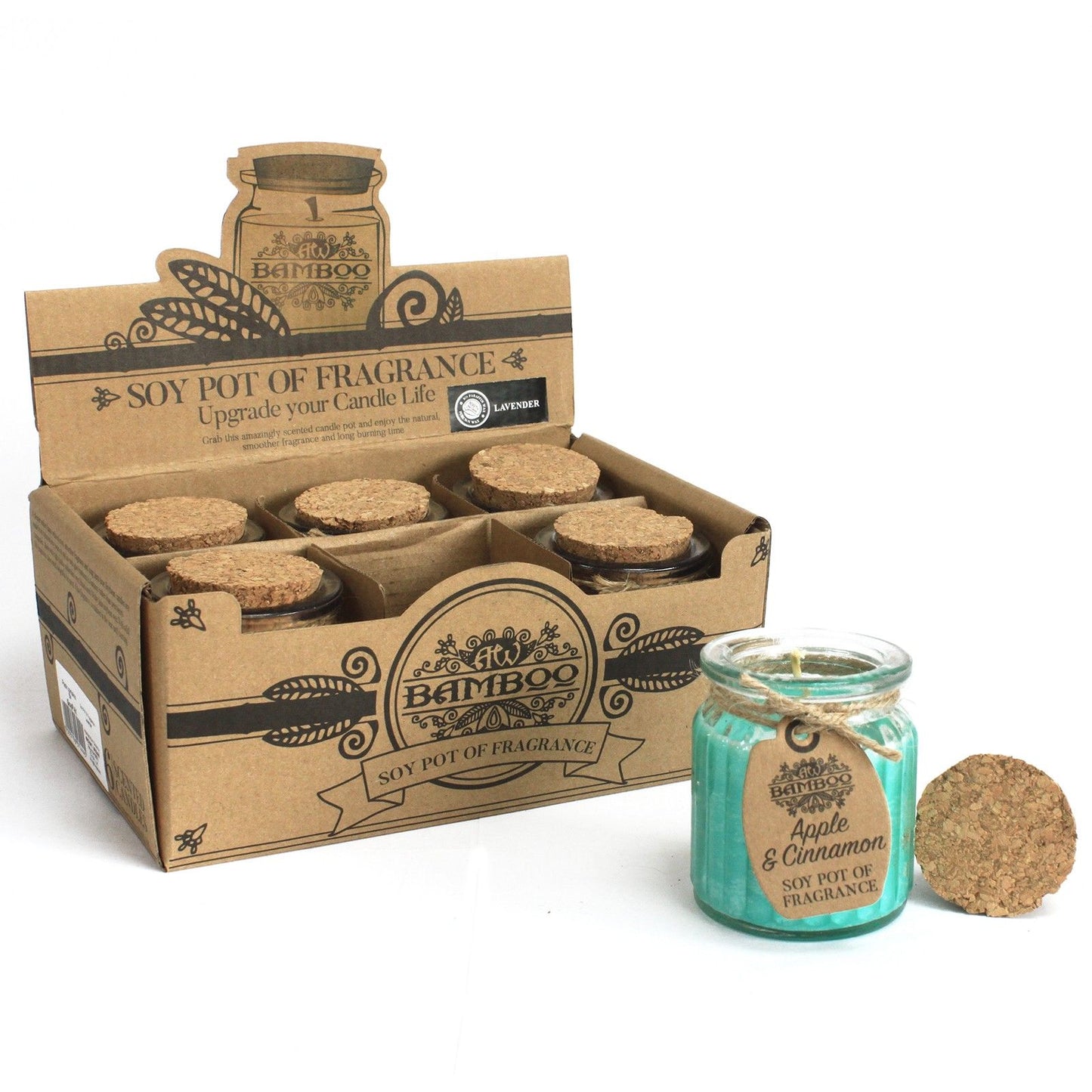 Soy Pot of Fragrance Candles - Apple & Cinnamon